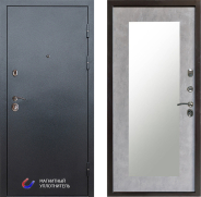 Дверь Престиж Графит Зеркло Пастораль Бетон светлый 860х2050 мм