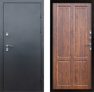 Дверь Престиж TERMO с терморазрывом Снегирь Серебро Премиум Орех светлый