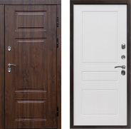 Дверь Престиж TERMO с терморазрывом Премиум Орех Классика Белое дерево